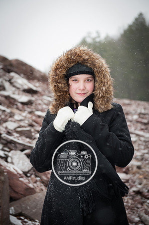Child Portrait Session - Snow and Winter Photography